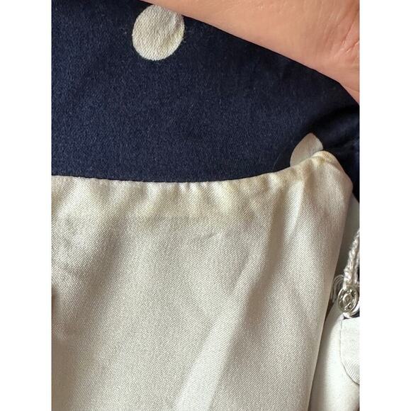 Anne Klein Navy White Polka Dot Sleeveless Fit & Flare Dress Women's Size 6 - Picture 7 of 8